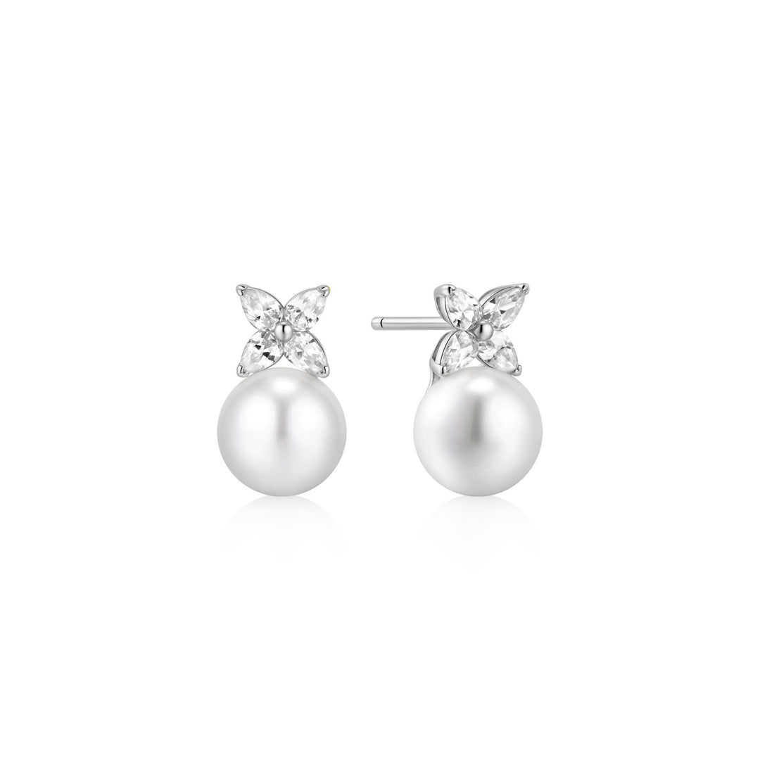 Pearl &amp; Clover Sparkle Stud Earrings