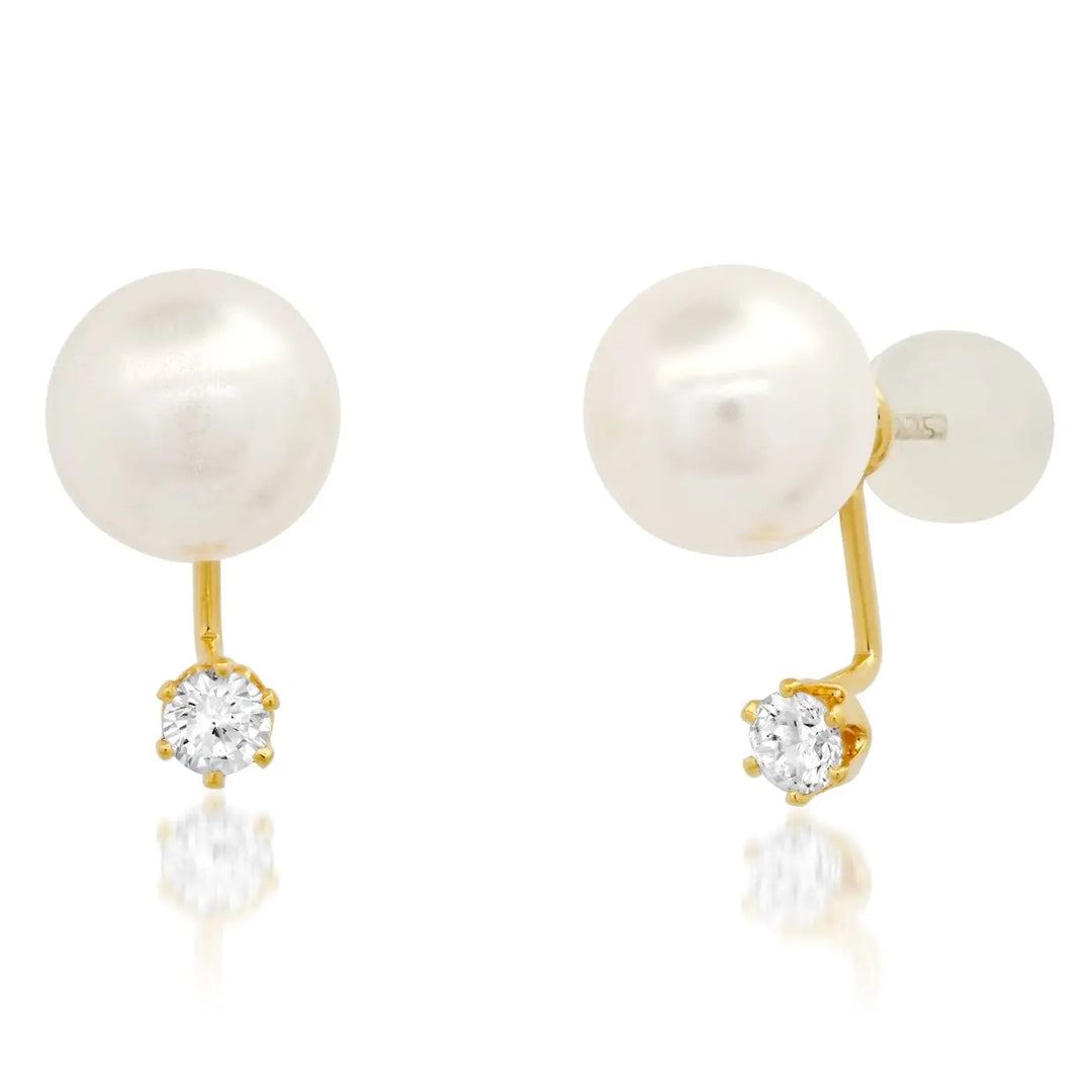 Pearl &amp; CZ J-Studs