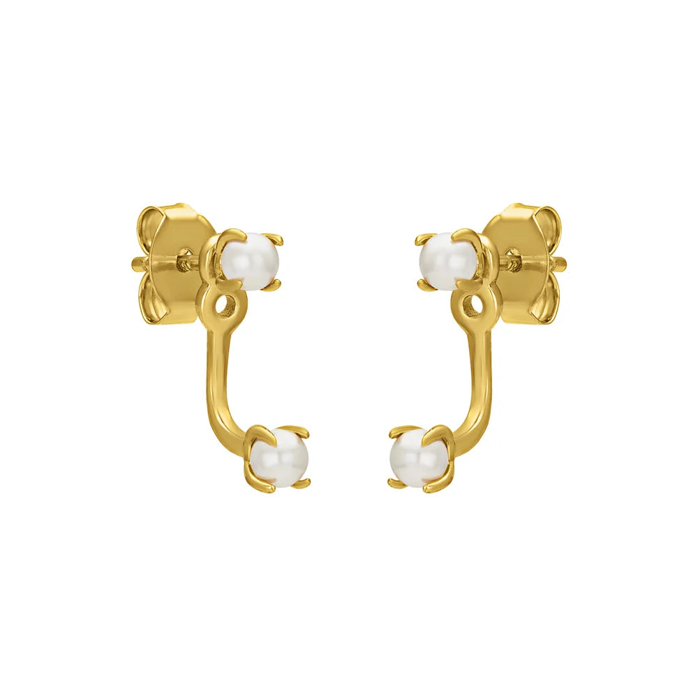 Dainty Front &amp; Back Stud Earring