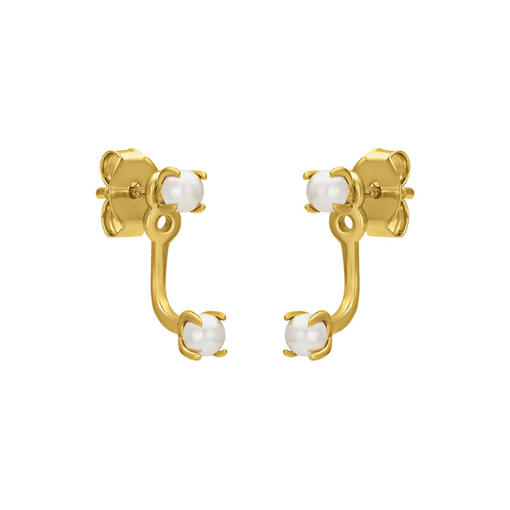 Dainty Front &amp; Back Stud Earring