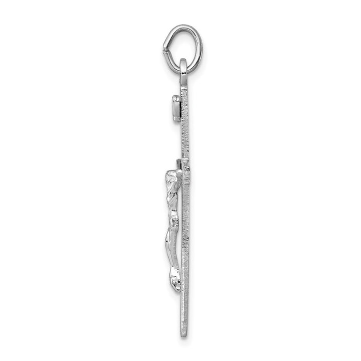 Platinum-Plated Crucifix Cross Pendant-Embark Fine Jewelry