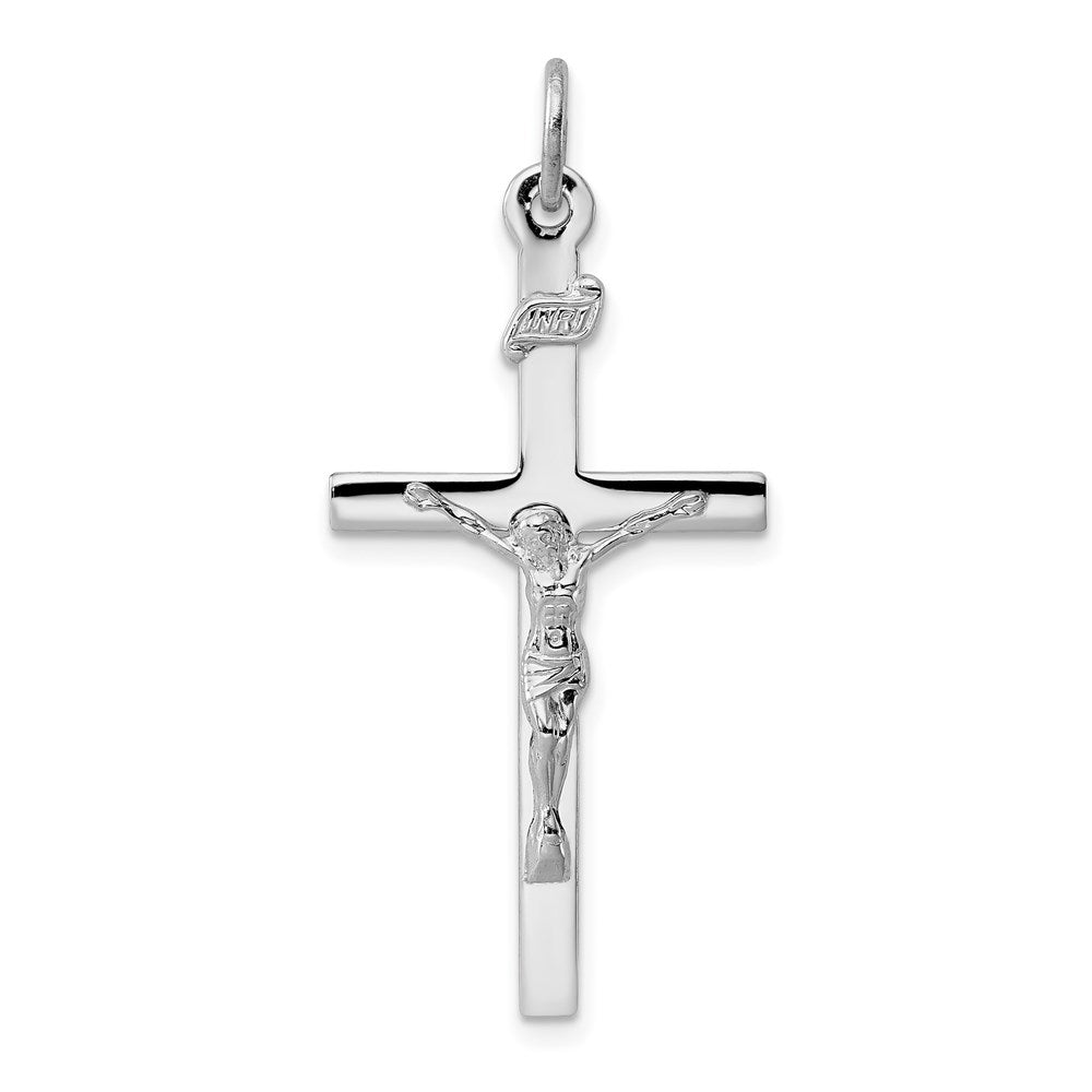 Platinum-Plated Crucifix Cross Pendant-Embark Fine Jewelry