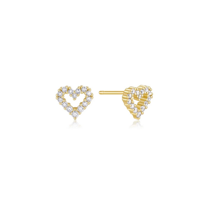 Pave Open Heart Stud