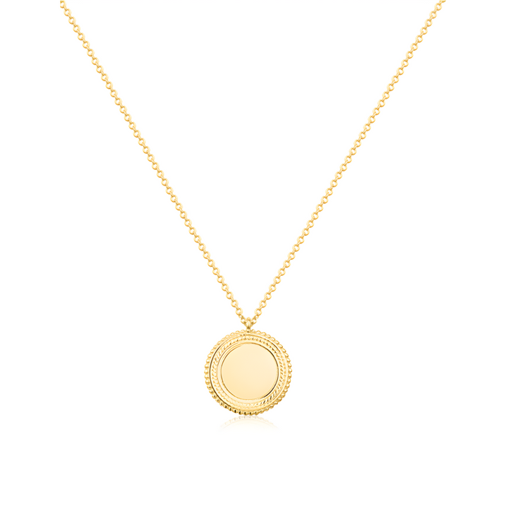 Textured Disc Necklace