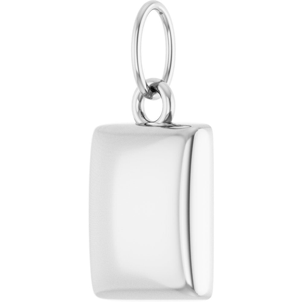 Puffed Dog Tag Pendant