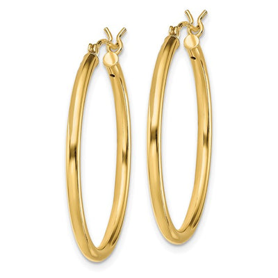Gold Plated Polished Hoops