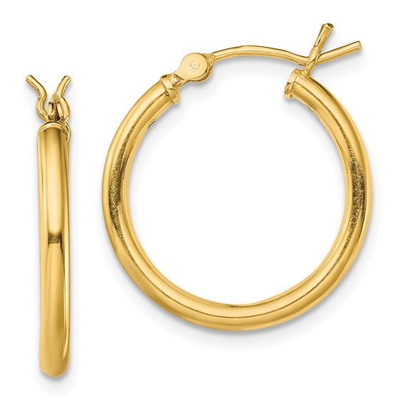 Gold Plated Polished Hoops