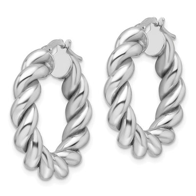 Hollow Twisted Hoops