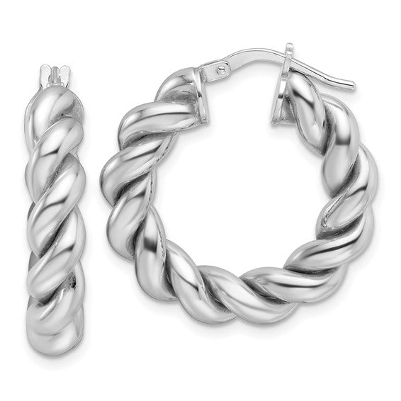 Hollow Twisted Hoops