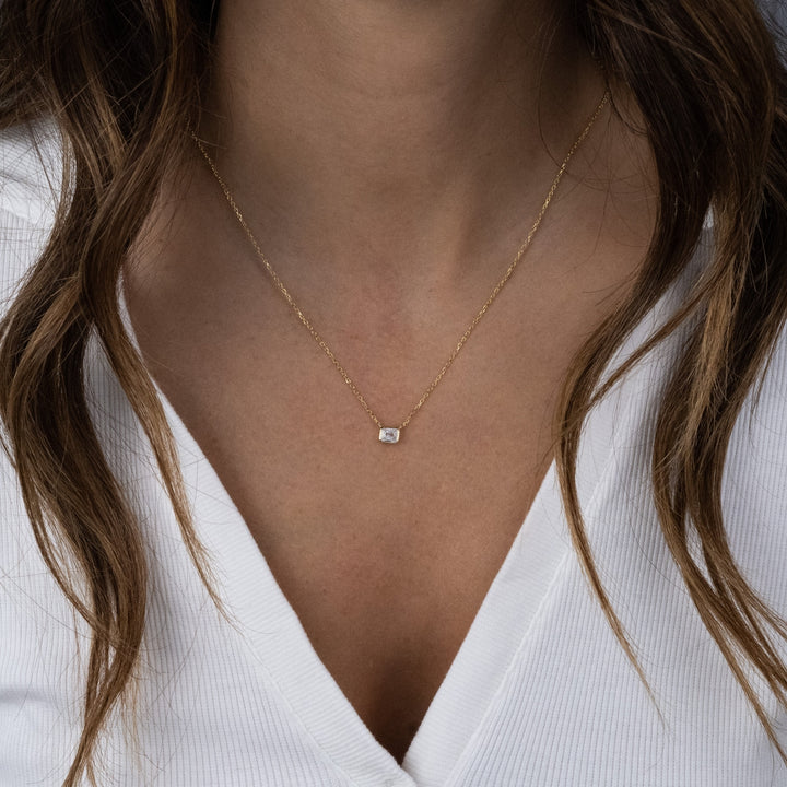 Radiant Bezel Necklace-Embark Fine Jewelry