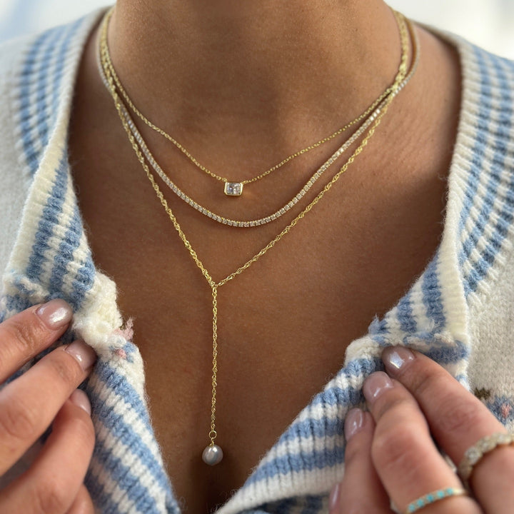 Radiant Bezel Necklace