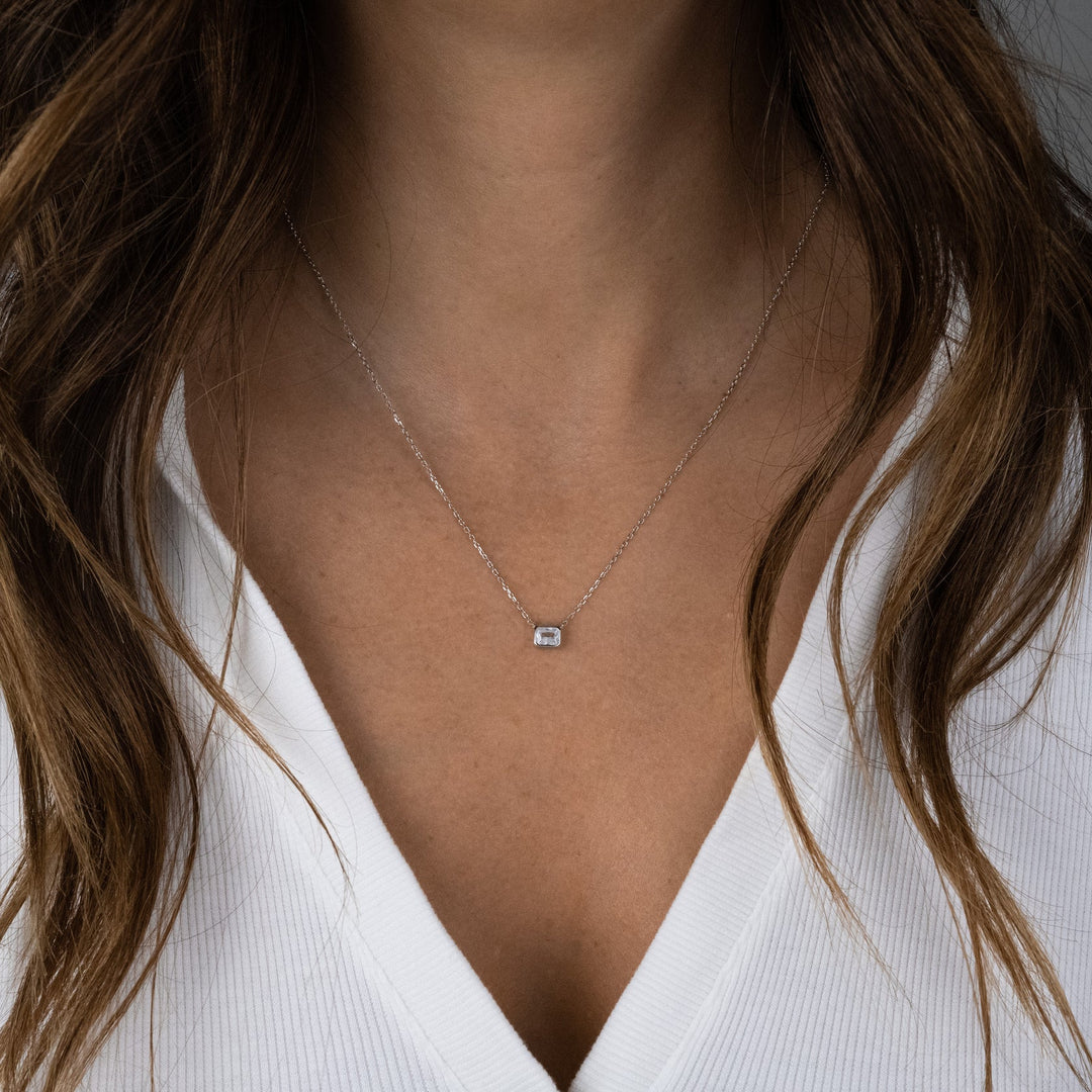 Radiant Bezel Necklace