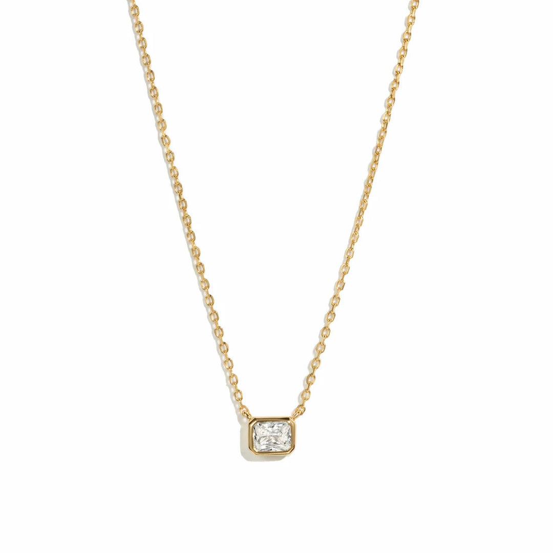 Radiant Bezel Necklace-Embark Fine Jewelry