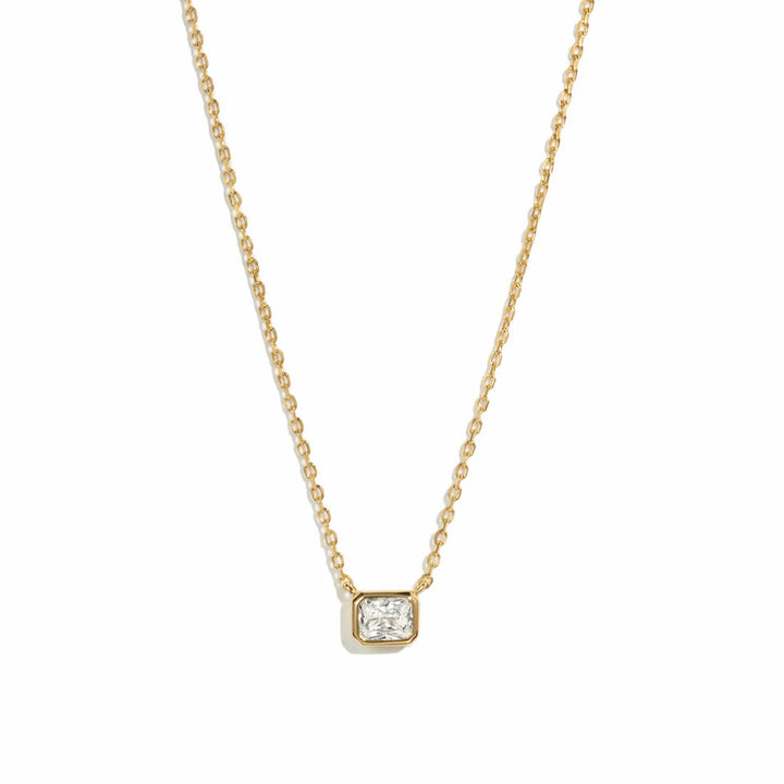 Radiant Bezel Necklace-Embark Fine Jewelry