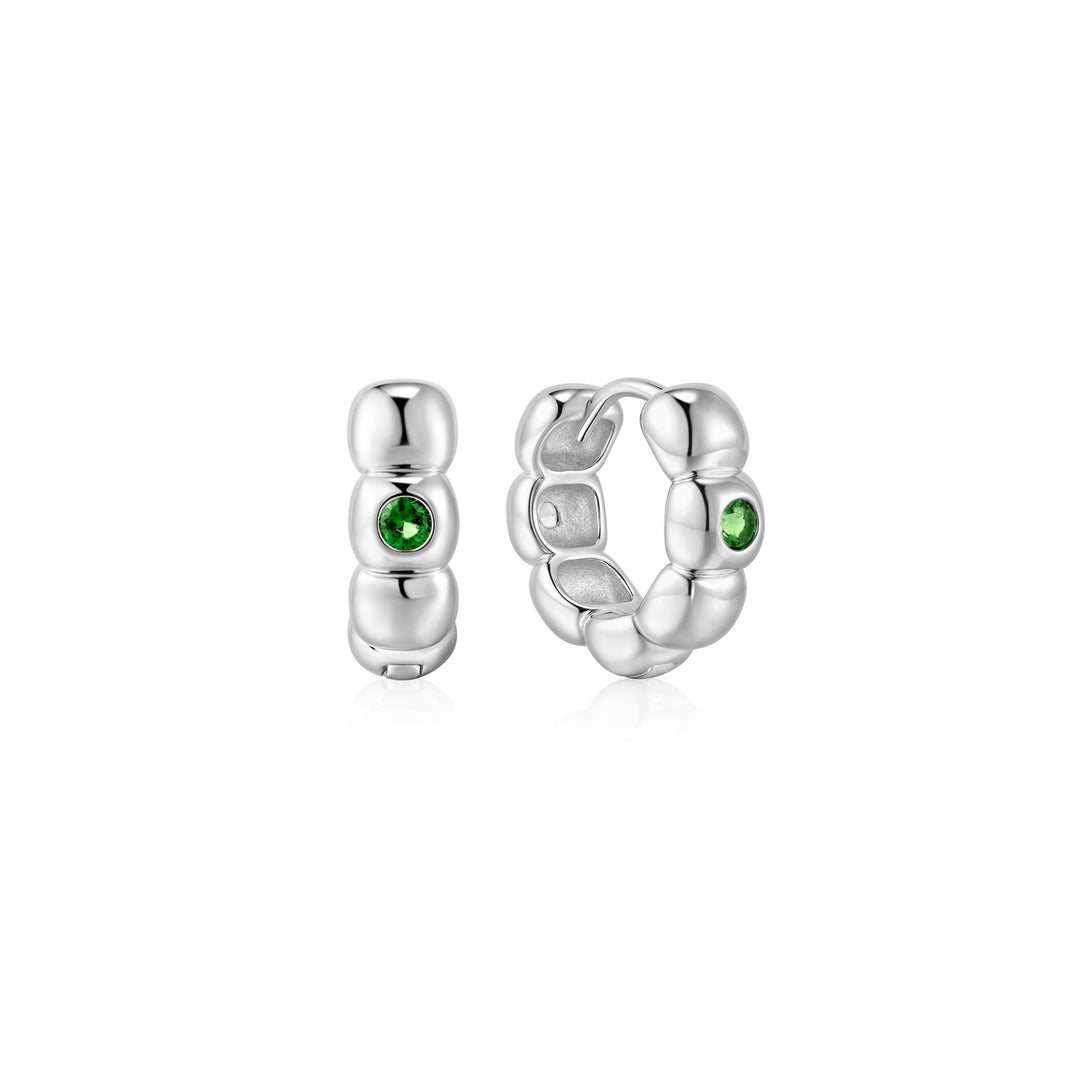 Reversible Puffy Huggie Hoops