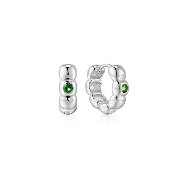 Reversible Puffy Huggie Hoops