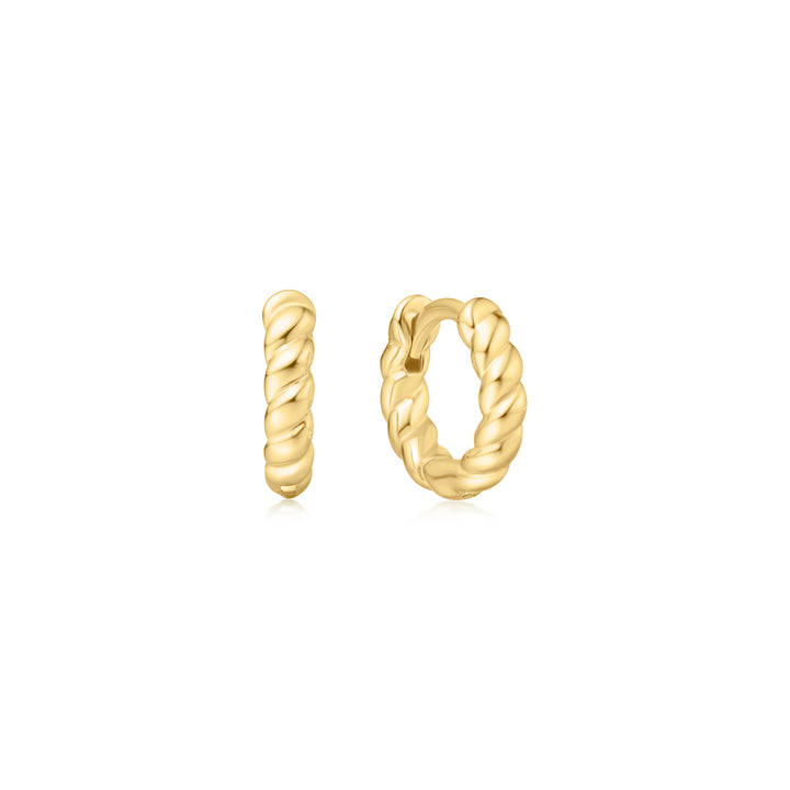 Rope Twist Huggie Hoops