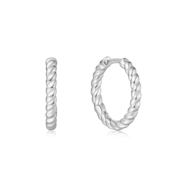 Rope Twist Huggie Hoops