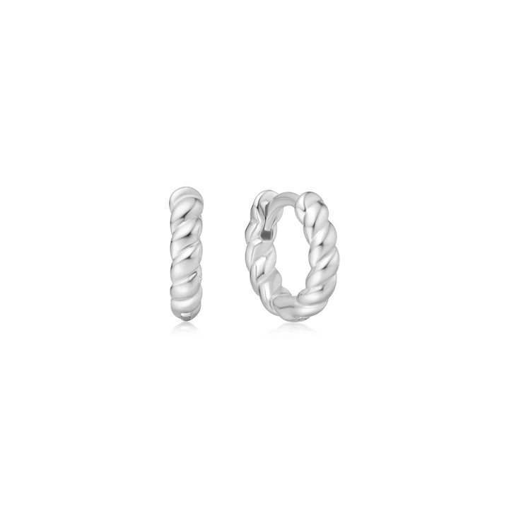 Rope Twist Huggie Hoops