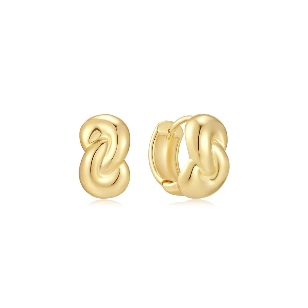 Rope Twist Huggie Hoops-Embark Fine Jewelry