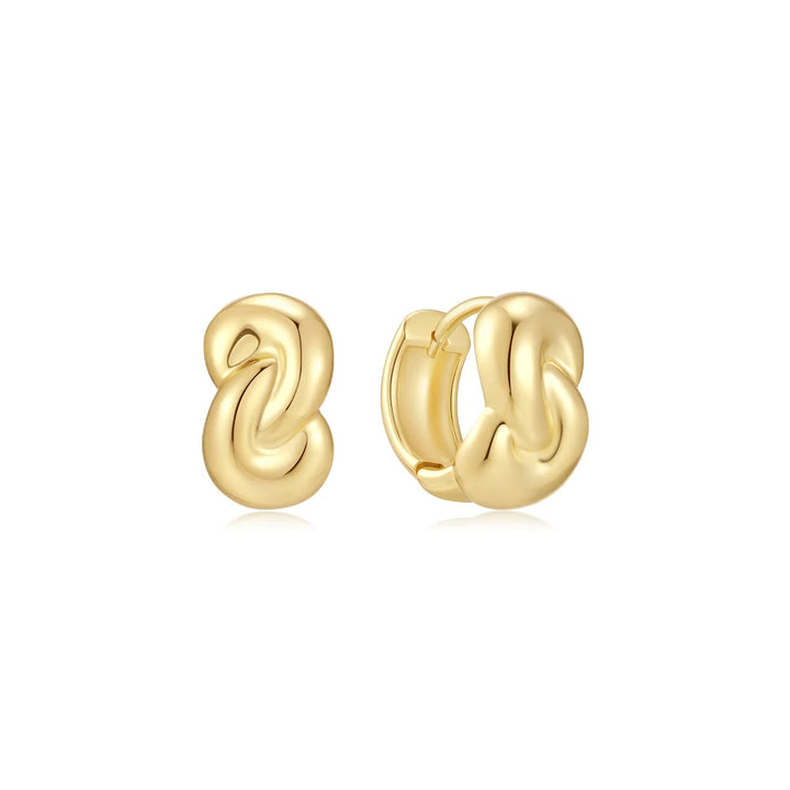 Rope Twist Huggie Hoops-Embark Fine Jewelry