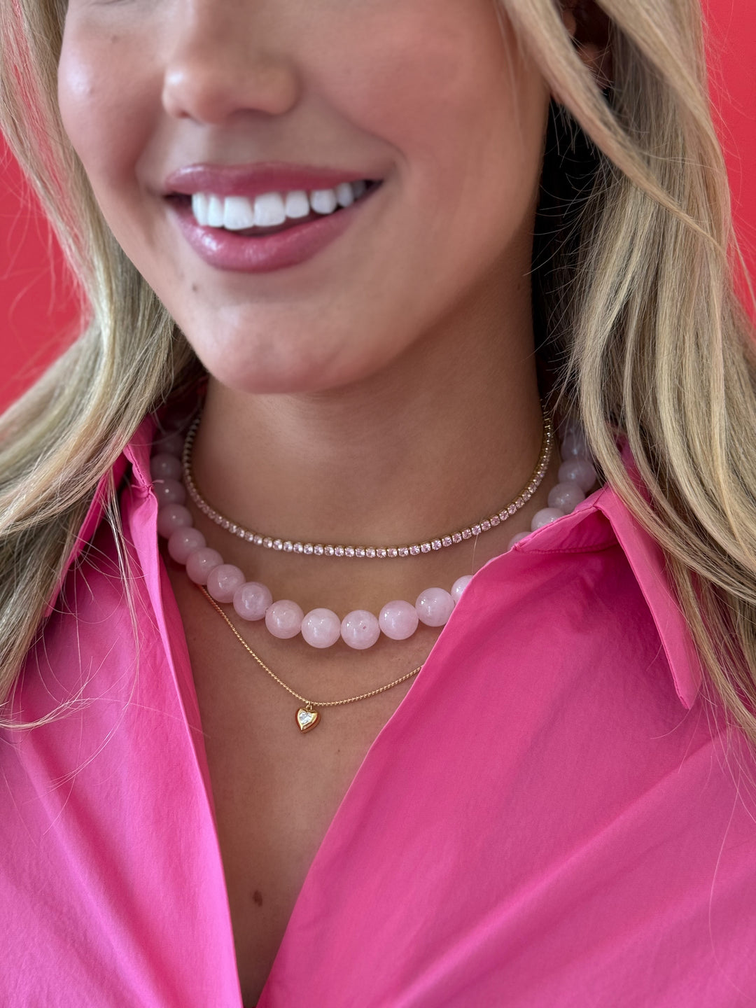 Rose Quartz Paloma Necklace