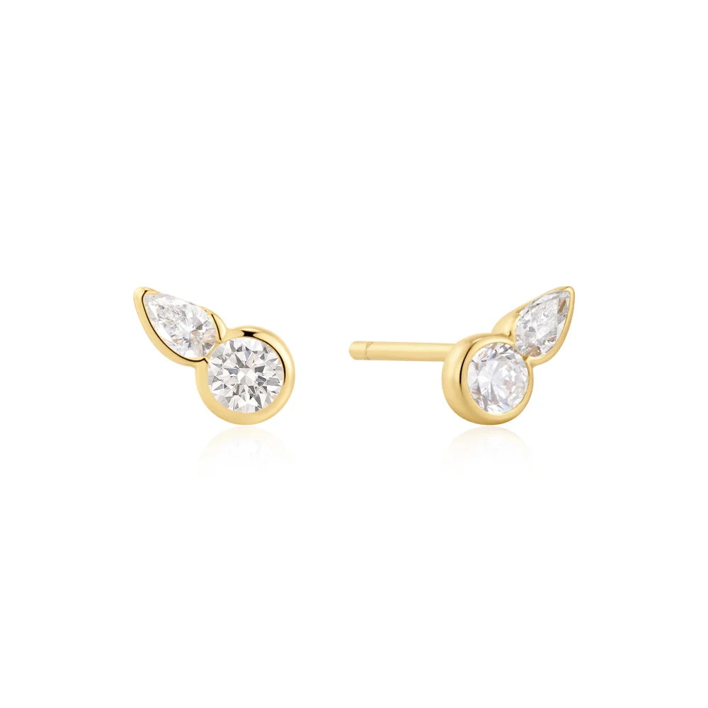 Round &amp; Teardrop Bezel Studs-Embark Fine Jewelry