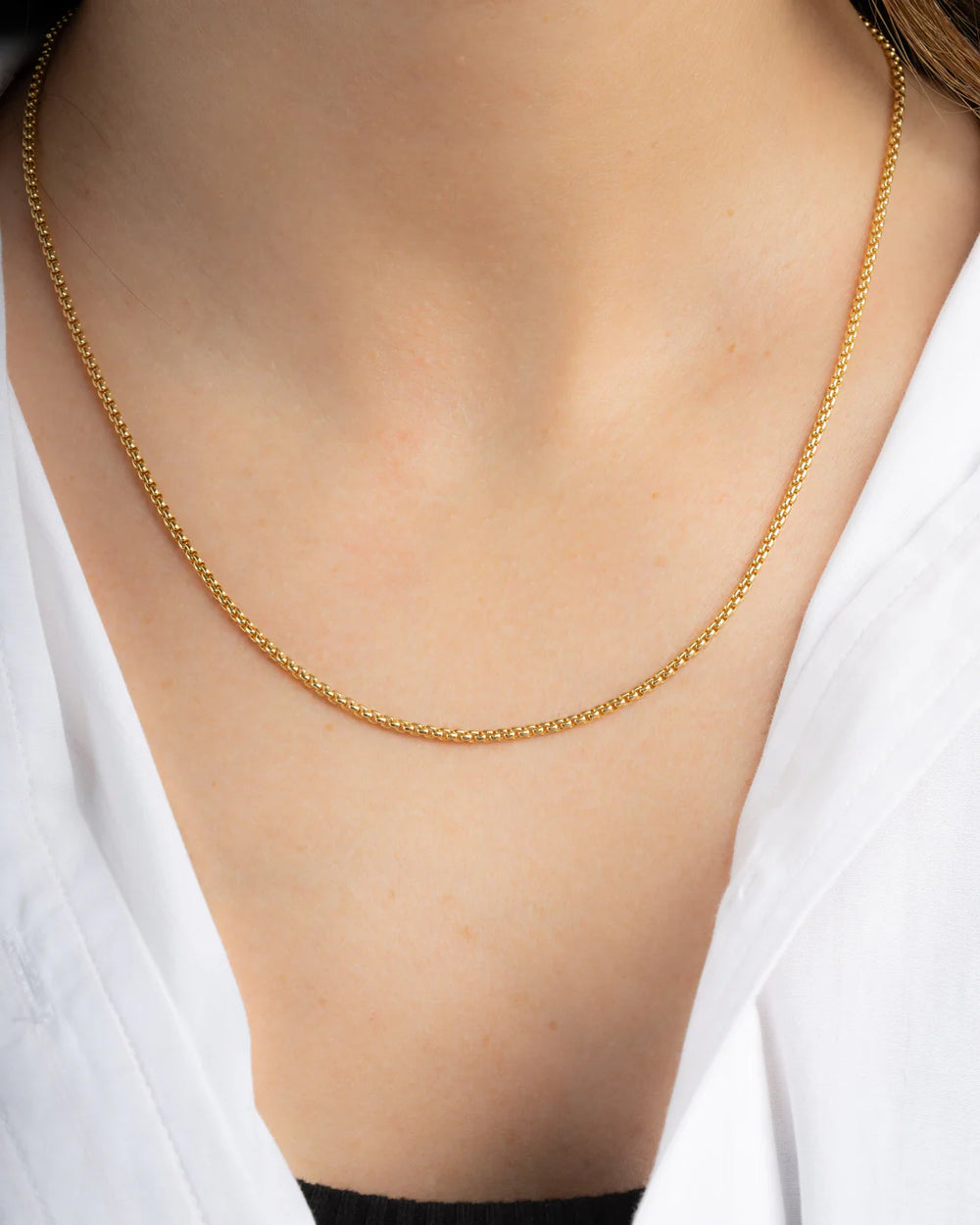 Rounded Box Chain Necklace-Embark Fine Jewelry