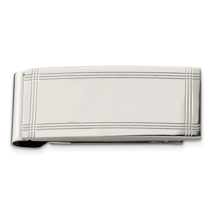 Engravable Grooved Money Clip
