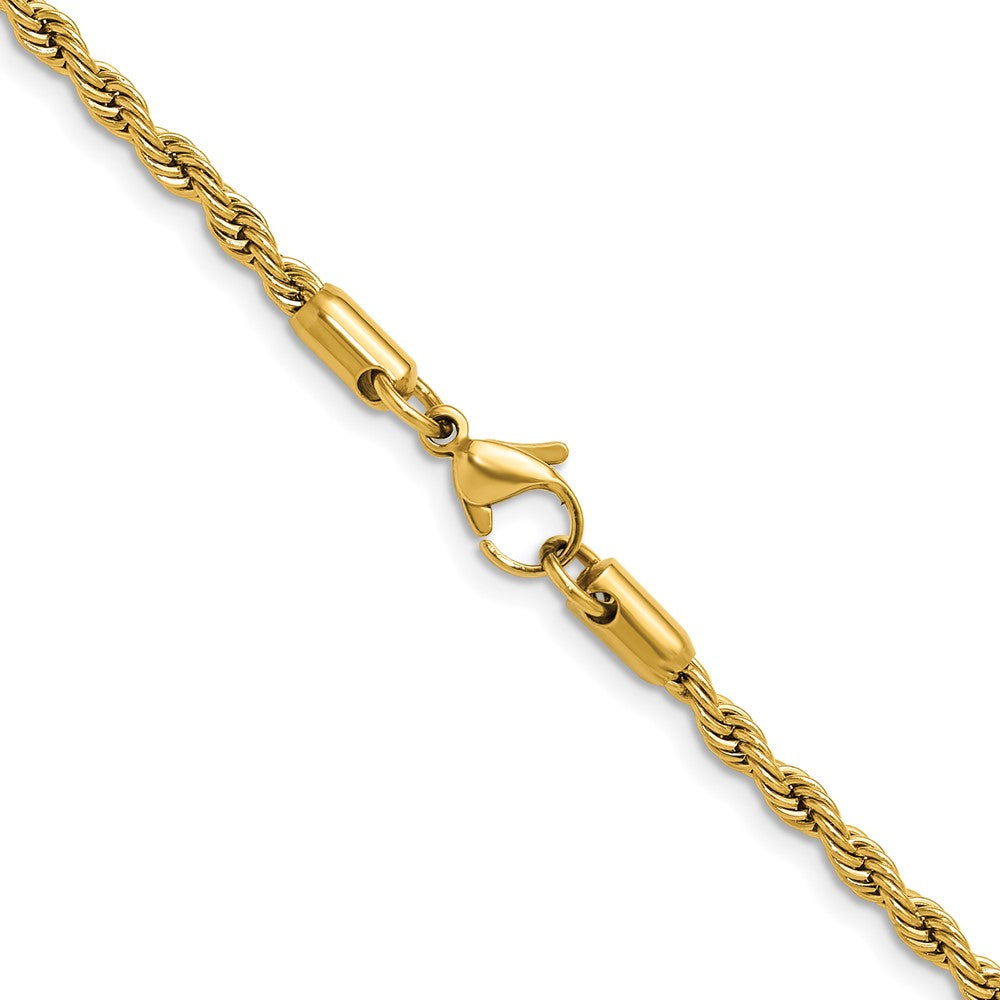 Gold Plated Stainless Steel Rope Chain Necklace