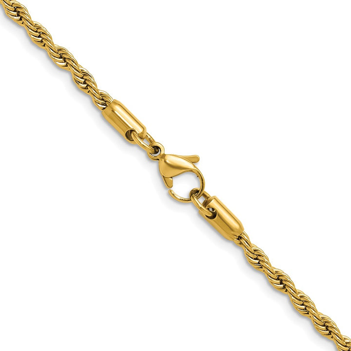 Gold Plated Stainless Steel Rope Chain Necklace