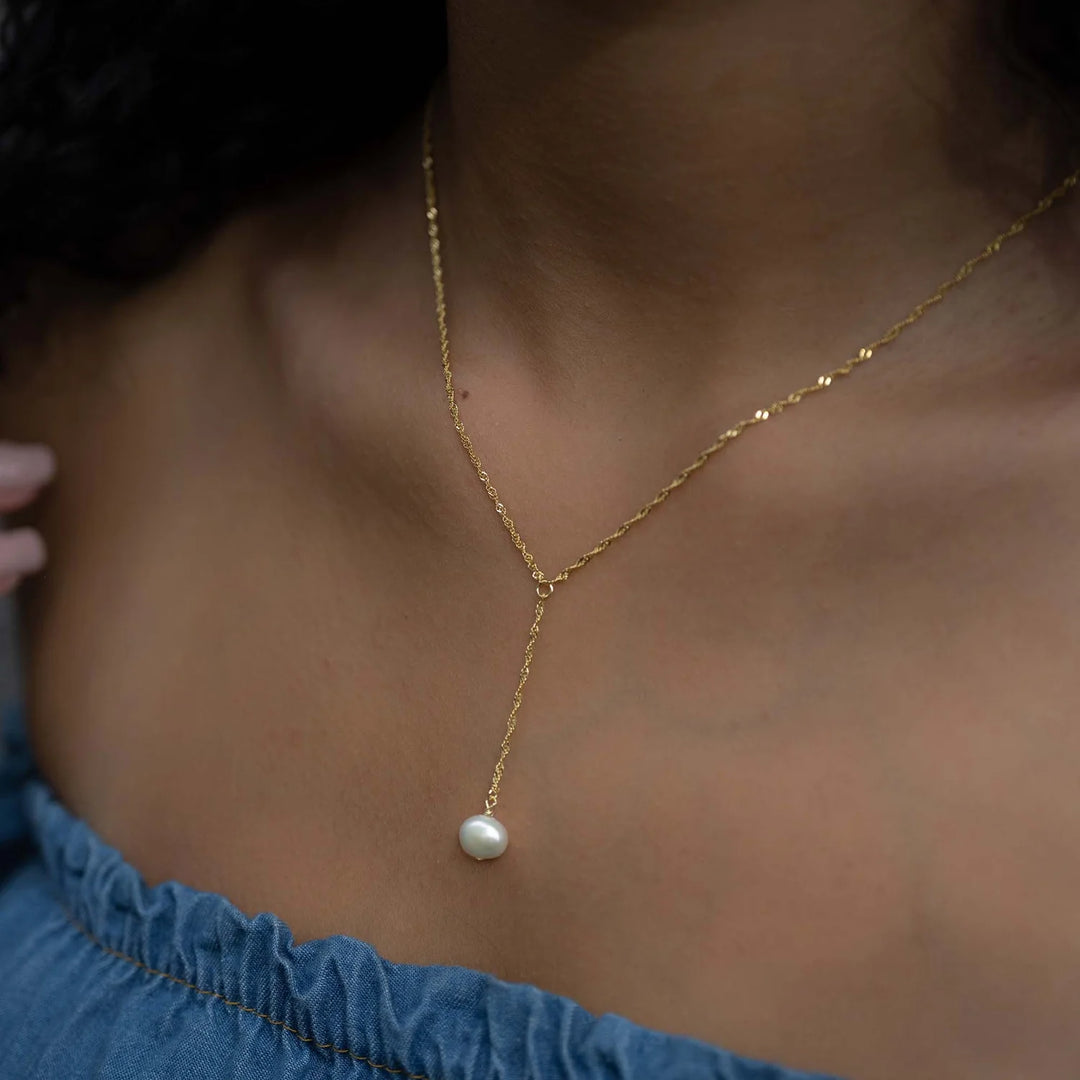Pearl Lariat Necklace