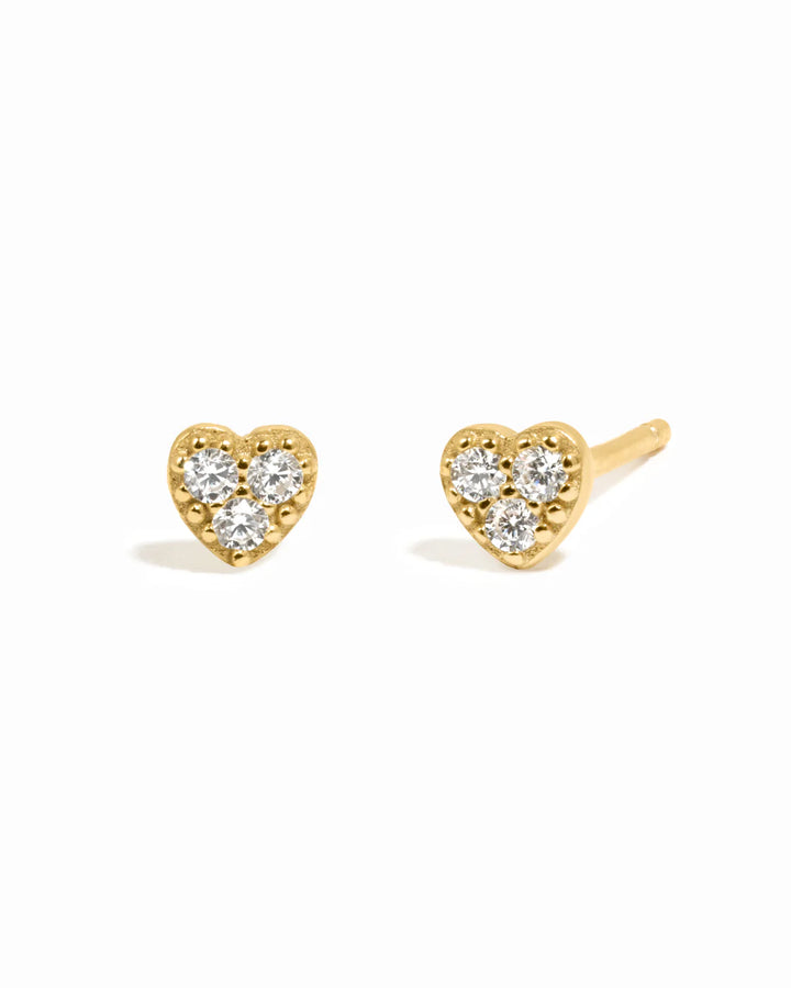 Tiny Heart CZ Stud