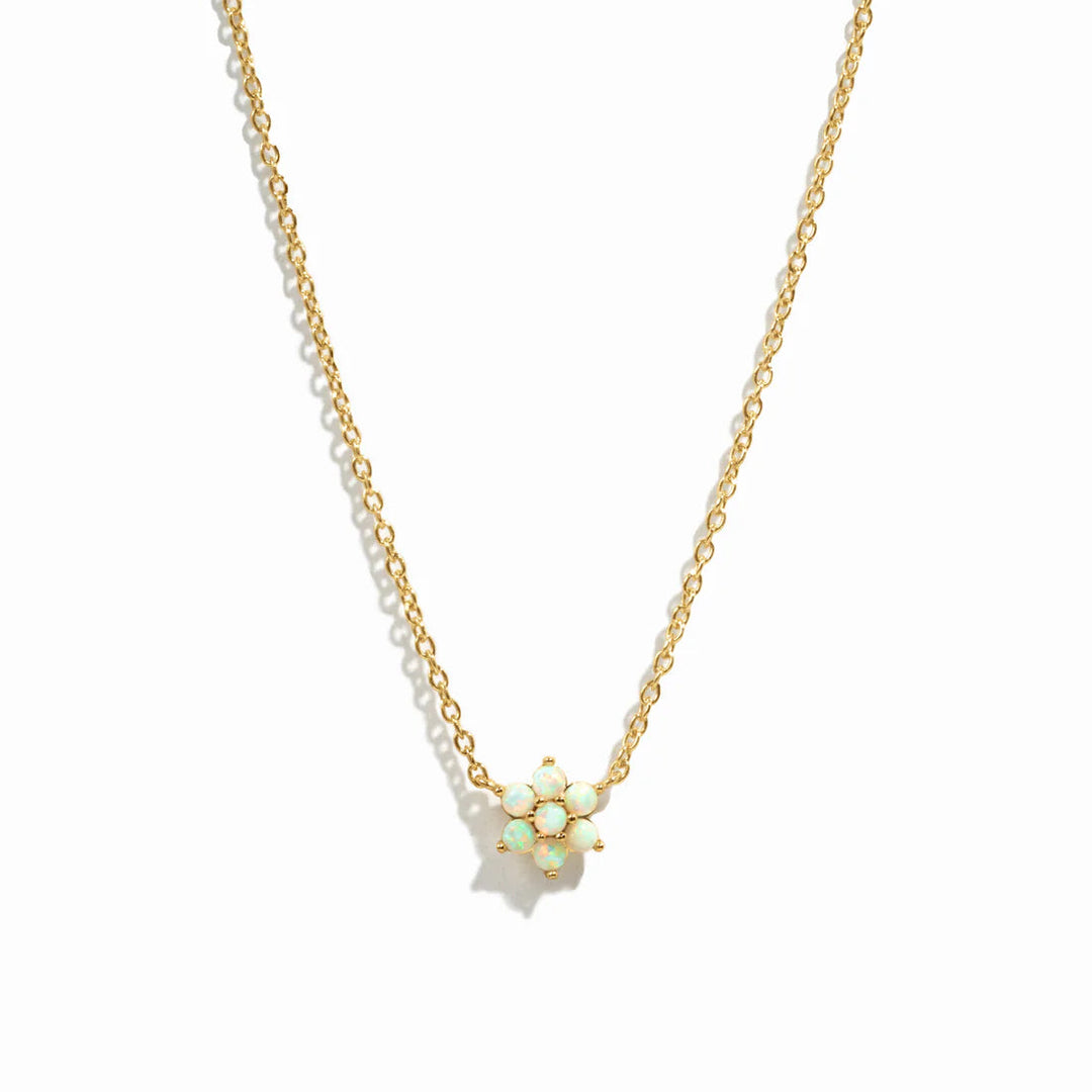 Opal Flower Necklace