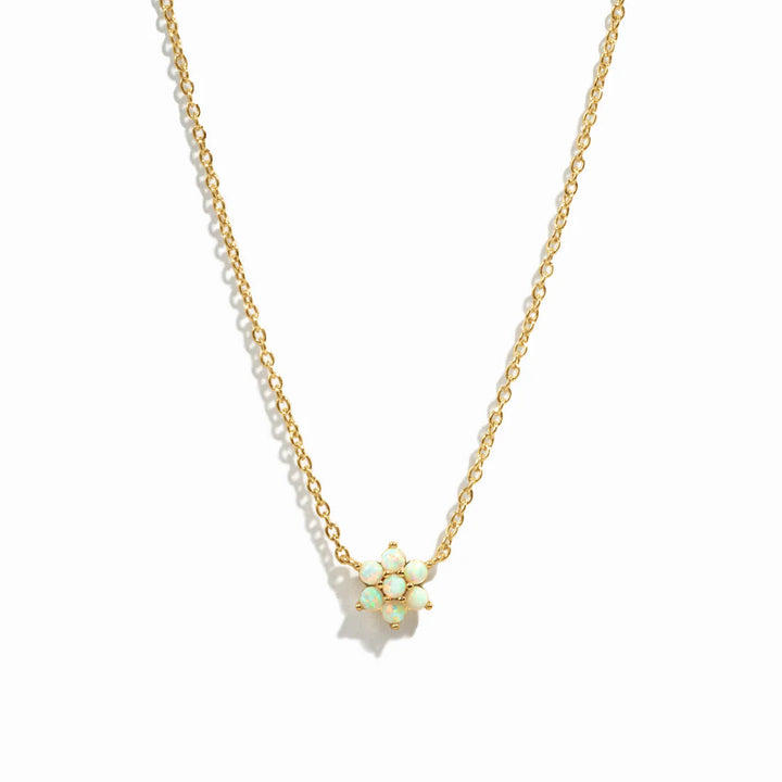 Opal Flower Necklace