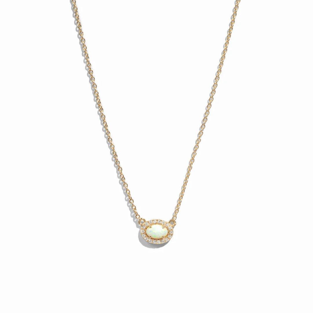 Opal Halo Necklace