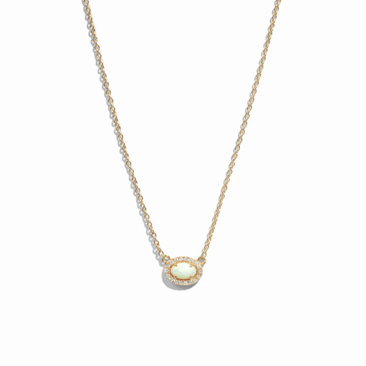 Opal Halo Necklace