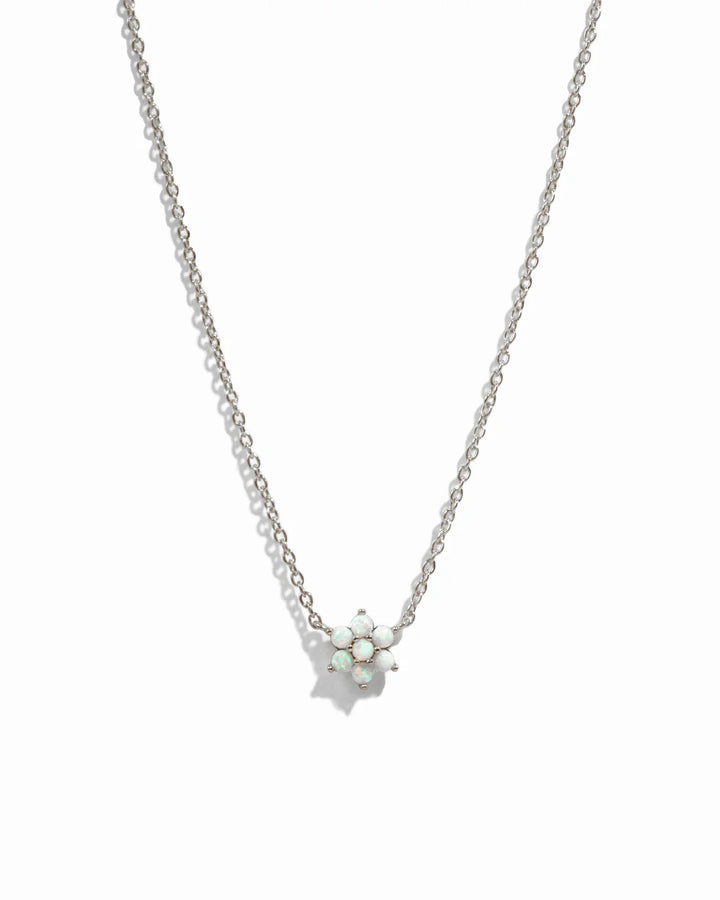 Opal Flower Necklace