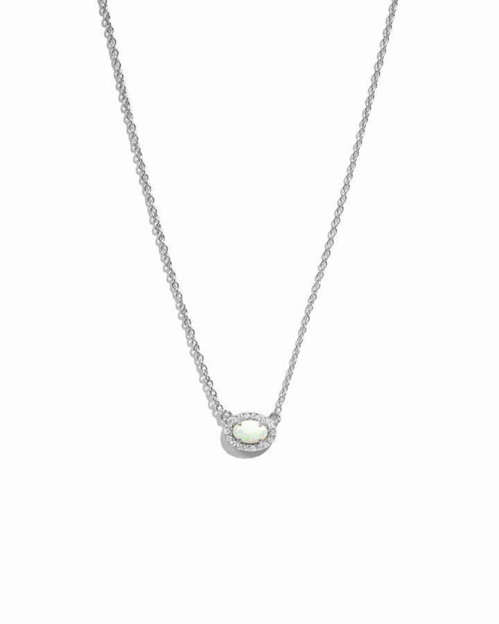 Opal Halo Necklace