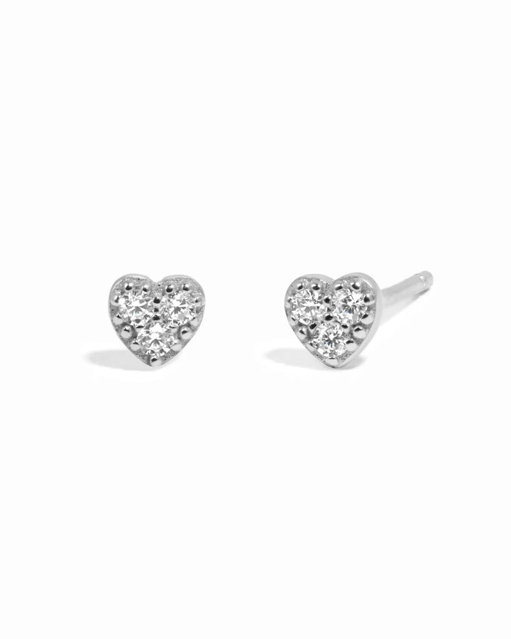 Tiny Heart CZ Stud