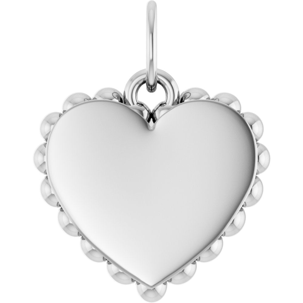 Scalloped "K" Heart Pendant