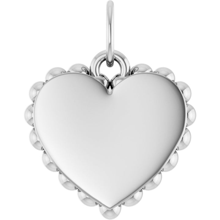 Scalloped "K" Heart Pendant