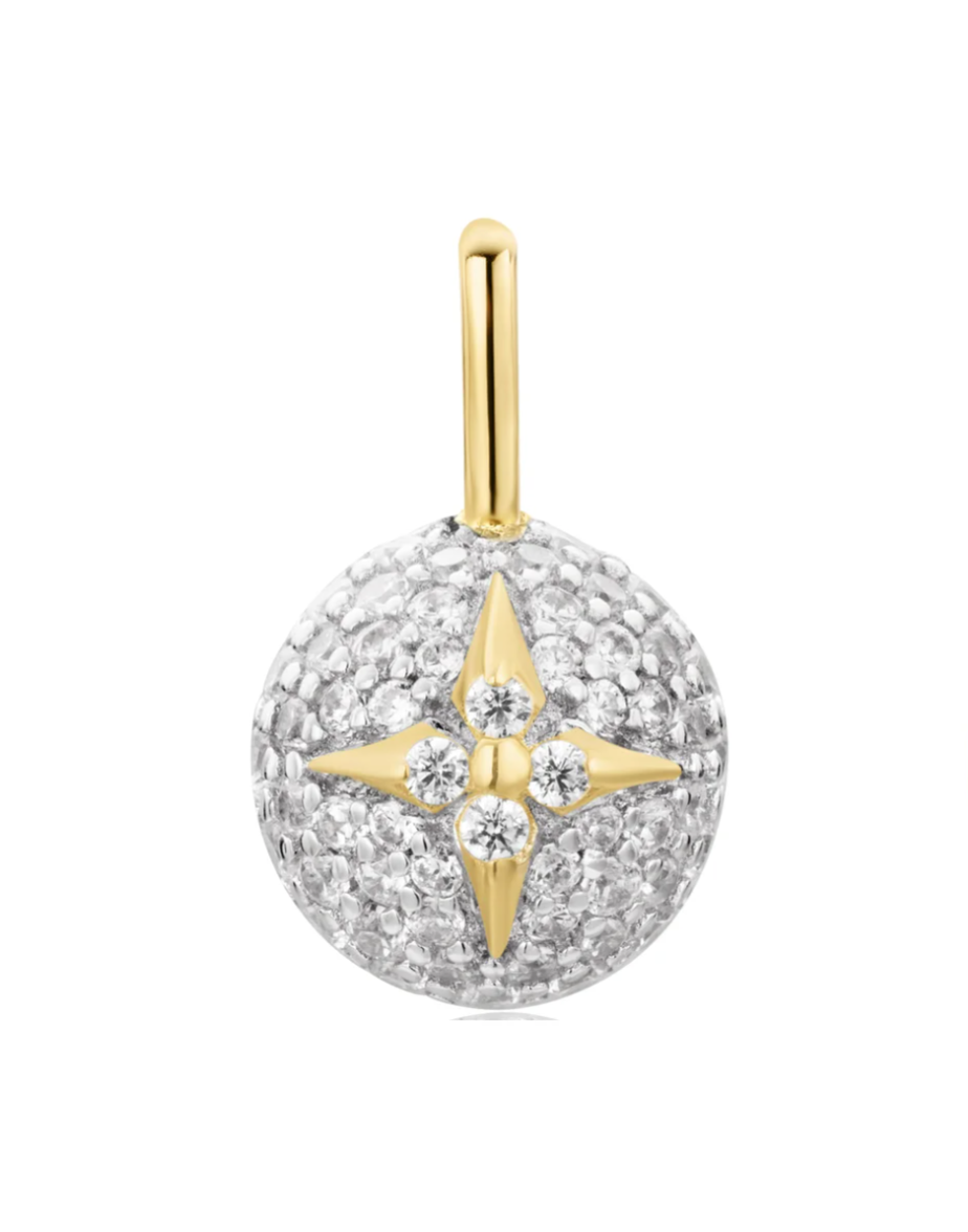Pave Star Sphere Necklace Charm