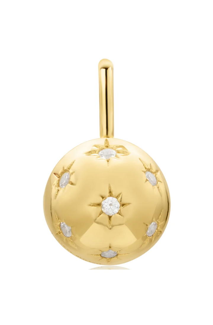 Pave Star Sphere Necklace Charm