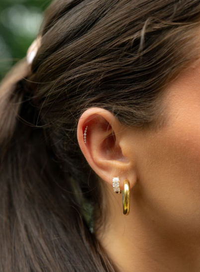 Two Tone Reversible Chunky Hoops