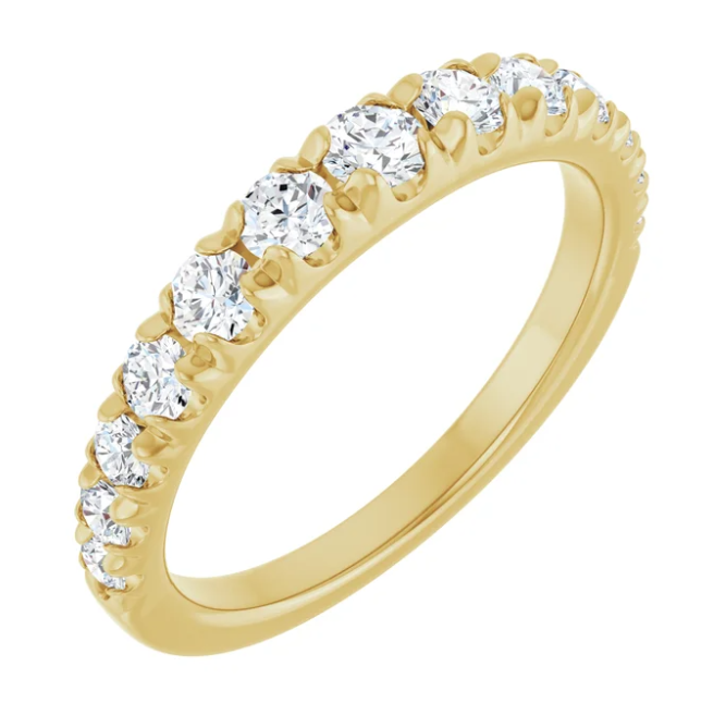 Custom 14K Yellow Gold Graduated Band