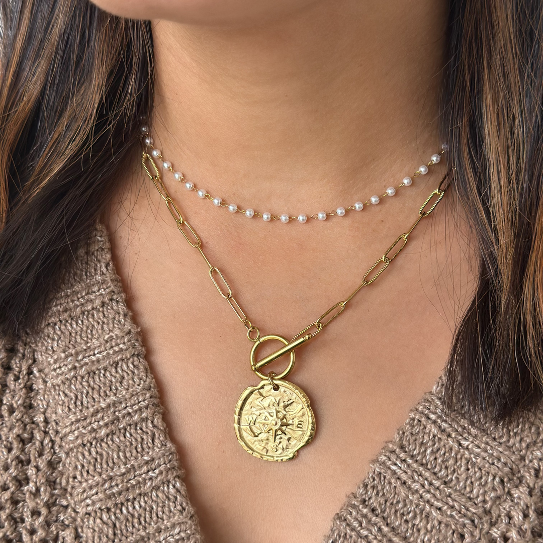 Sheena Dainty Pearl Choker Necklace