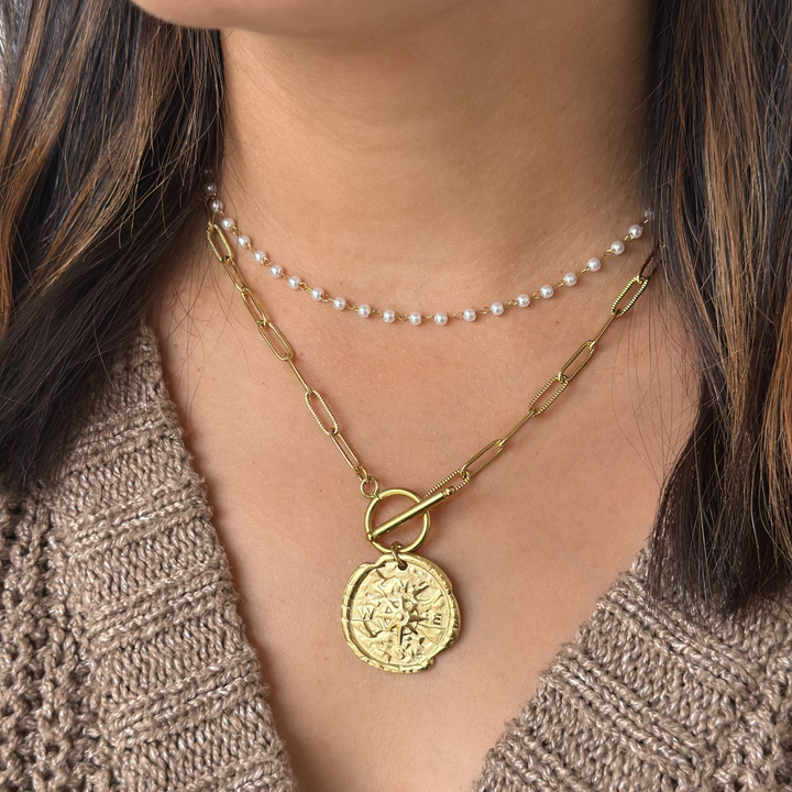 Sheena Dainty Pearl Choker Necklace