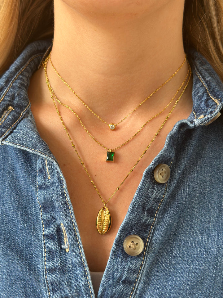 Shell Beaded Chain Necklace