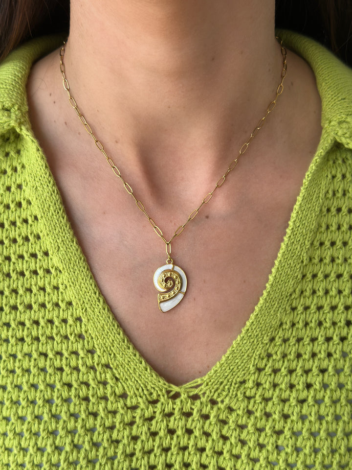 Shell Paperclip Necklace